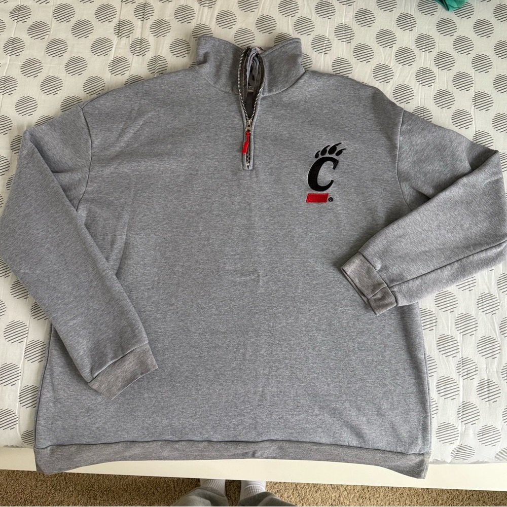 University of Cincinnati Gray Quarter Zip-Up